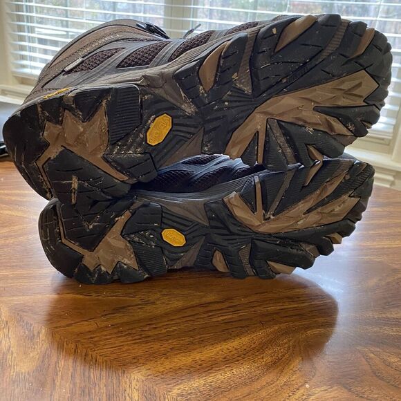 MERRELL Hiking Boots Men\'s 13 Vibram Sole Select Dry Brown J36981 READ main image 4